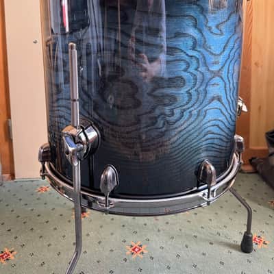 Mapex Saturn 16x16" Floor Tom (Deep Water Ash Burl) image 2