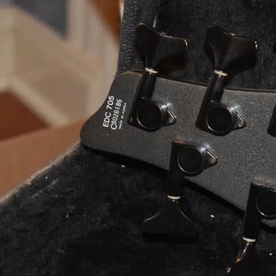 ibanez  edc 705 ergodyne 5 string bass guitar metallic grey image 14