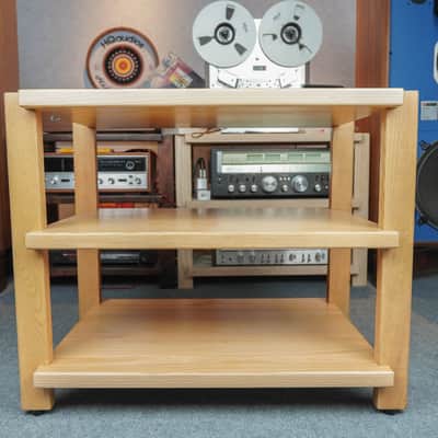 Light Oak Audio Rack – Solid Wood 3-Tier Hi-Fi Rack – 5 Year Warranty image 3