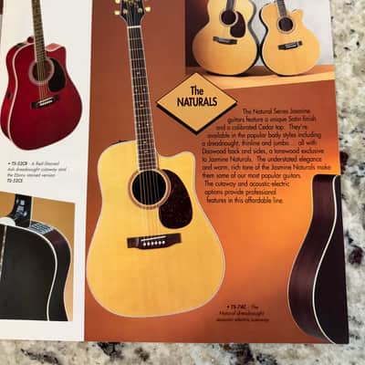 Jasmine Guitar catalog 1993 EC-33C 31c S-31 TS-90C Takamine image 3