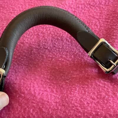 Leather BROWN buckle handle for Gibson case Guild Gretsch TKL Les Paul L5 es 275 SG Flying V / replaces figure 8 handle image 10