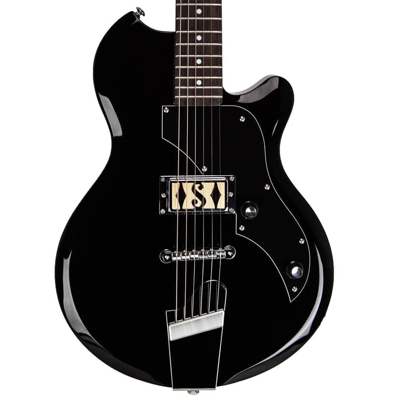 Supro 2010JB Jamesport Single Pickup Island Series Electric Guitar Jet Black image 1