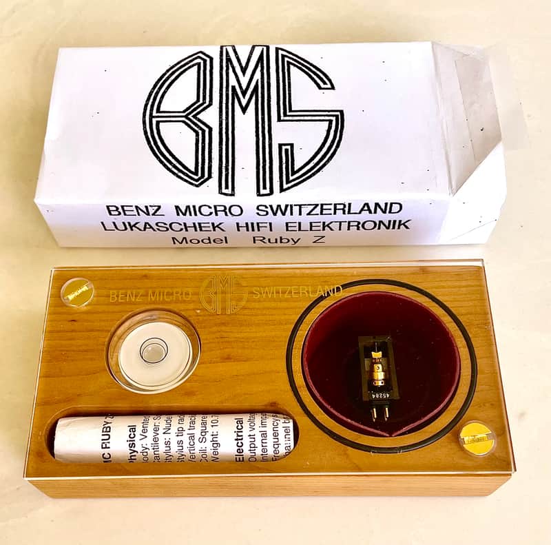 Benz Micro Ruby-Z MC Cartridge, Zebra wood, Line-contact diamond, Boron Cantilever, like new condition image 1