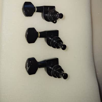 Charvel Tuning Machine set (6) RH in-line 80's - black image 5