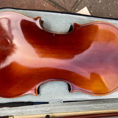 Antonius Stradivarius Cremonensis Faciebat Anno 1713 made in Czechoslovakia Violin burst image 4