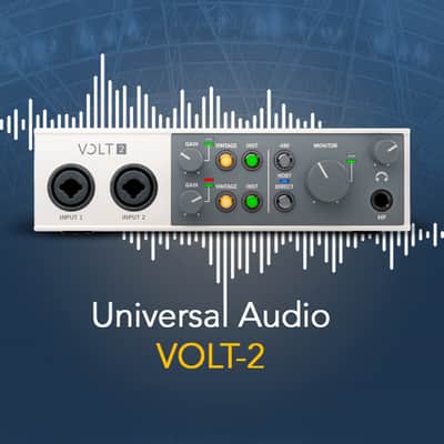 Universal Audio VOLT-2 USB Audio Interface with Headphones, Boom Arm Bundle image 2