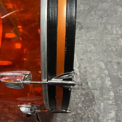 1974 Vintage Ludwig Vistalite 3-Piece Drum Set, Orange image 25