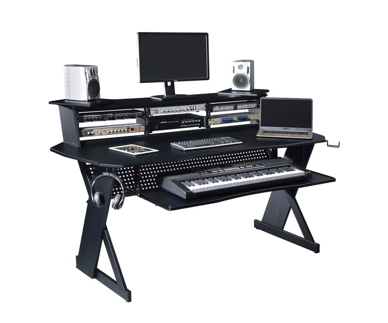 Musiea EX100 Series Music Recording Studio Desk Workstation with 3 x 4U Rack image 1