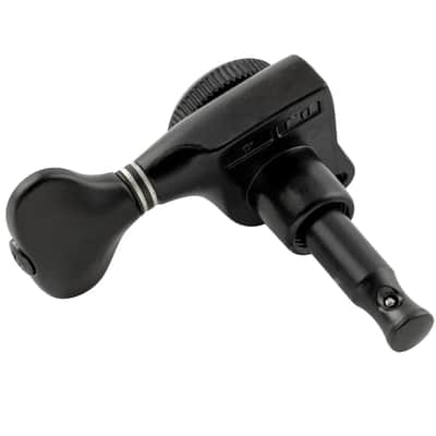 Brio 6-in-Line Locking Tuners – 18:1 Ratio with G-Style Buttons - Black Finish image 3