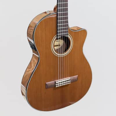Fender CN-140SCE Thinline Concert Nylon String Acoustic Guitar w/ Case - Natural image 2