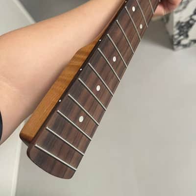 4a 4-string electric bass neck P bass stainless steel 21frets Roasted flame Maple guitar neck 34inch Rosewood fingerboard hole 18mm Nut 42mm image 7