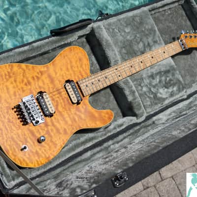 Classic 1990 Fender Japan - Custom “Order Made” Telecaster Amber Finish- Monster Quilt Top - Seymour Duncan Slash Pickups image 5
