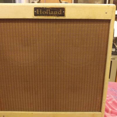 Holland 4x10 Boutique Amp Gibb Droll 50 watt with reverb 1996 Blonde Tolex image 1