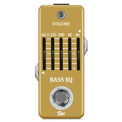 ISET Mini Bass Equalizer Effect Pedal Bass EQ With True Bypass
