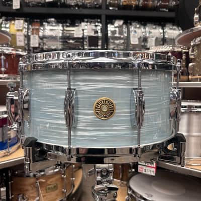 Gretsch USA Custom 6.5 x 14" Snare Drum, 10 Lugs (Vintage Oyster White) image 1