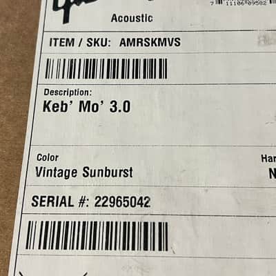 2025 Gibson Custom Keb' Mo' "3.0" 12-Fret J-45 Signature Sitka Spruce-Mahogany Acoustic-Electric Guitar Vintage Sunburst image 15