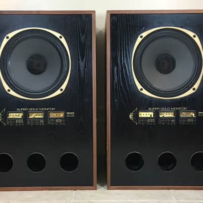 Tannoy SGM 1000 Walnut Super Gold Monitor Speakers Pair Pro Audio Equipment image 1