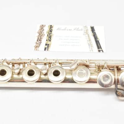 Vintage Gemeinhardt M3S (3OSB) Solid Silver Open Hole Flute Offset G w/ B Foot image 10