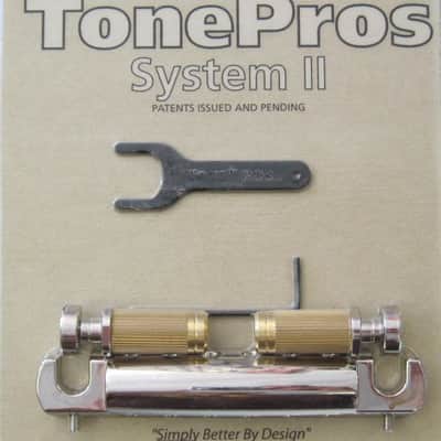 TonePros VTNA-N Vintage Aluminum Wraparound Tailpiece Nickel image 1