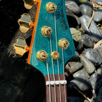 Music Man Stingray Special HH Bass 2024 - gorgeous Turquoise Sparkle bad ass w/a killer roasted maple neck. image 6