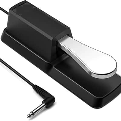 Sustain Pedal for Yamaha Keyboard, Piano Keyboard Pedal with Polarity Switch for Casio, MIDI, Roland Electronic Keyboards and Digital Pianos, 1/4 Inch Jack image 1