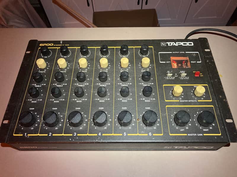 EV TAPCO 6200 6-CHANNEL MIXER (70s) - BROWN