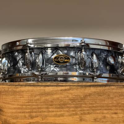 1990's Slingerland 4x14 Black Diamond Pearl Artist Snare Drum image 11