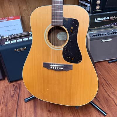 Guild D4-NT Dreadnought Acoustic Guitar -Westerly RI USA 1991 - Natural Satin- Bridge Re-glue w/Hard Case image 5