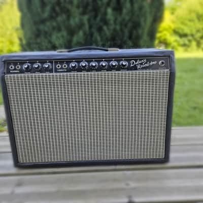 Fender Deluxe Reverb 2-Channel 22-Watt 1x12" Guitar Combo 1963 - 1967 - Black Panel image 1