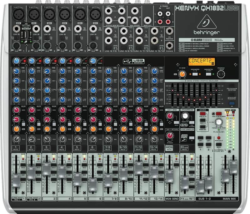 Behringer QX1832USB 18-Input 3 2-Bus Mixer XENYX image 1