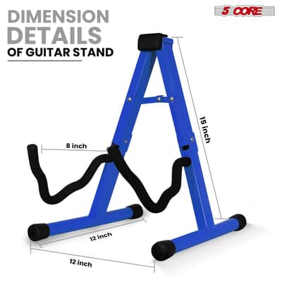 5 Core Guitar Stand A Frame w Soft Foam Arm Non Slip Rubber for Acoustic Electric Bass Ukulele image 8