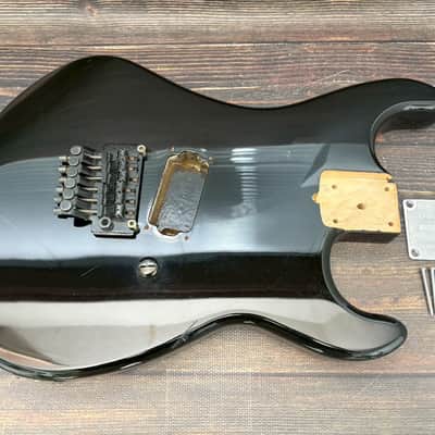 80s KRAMER LK-1B Body Black 1H w/Plate and Genuine Bridge Made in Japan image 1