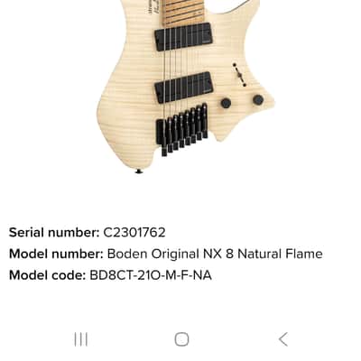 Strandberg Guitars ORIGINAL Boden Standard NX 8 Flame Maple Top image 10