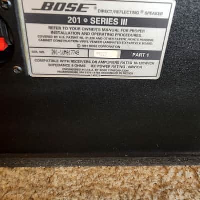 Bose Bose 201 Series III are vintage (1991–1996) bookshelf speakers Black - Black image 6