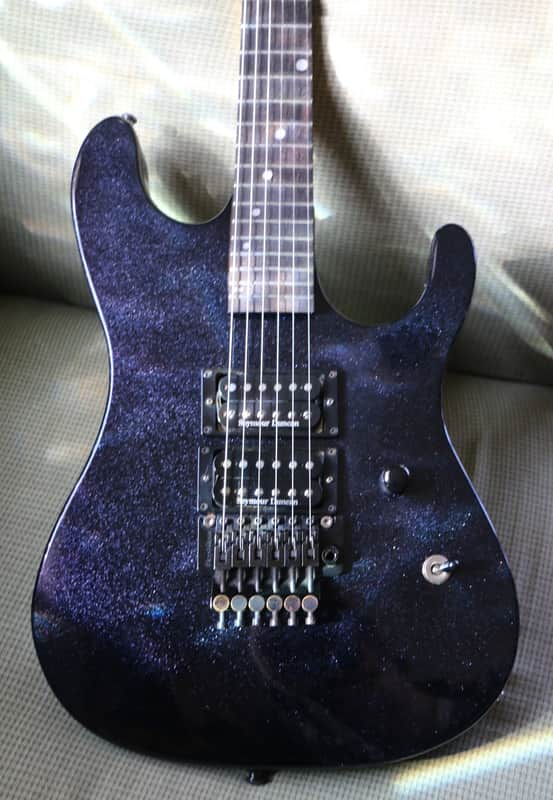 Kramer Nightswan Black/Purple flake sparkle OHSC image 1