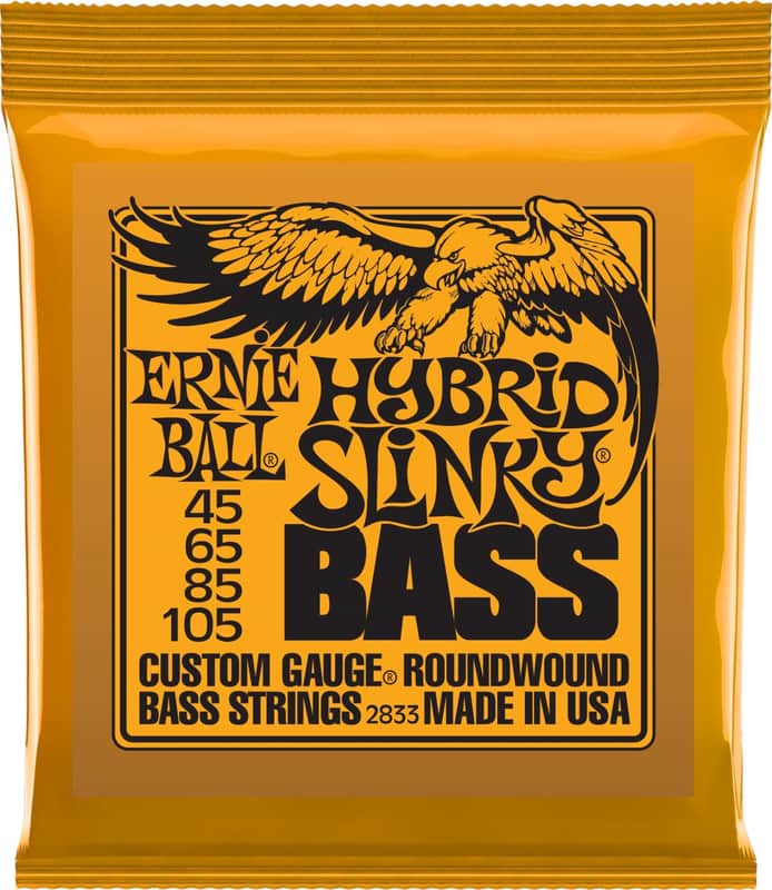 Ernie Ball 2833 Hybrid Slinky Nickel 4-String Bass Guitar Strings, 45-105 Long Scale image 1