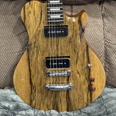 Custom Panthera style Black Limba top - Mahogany body-Custom wound Alnico 4 P90's image 3