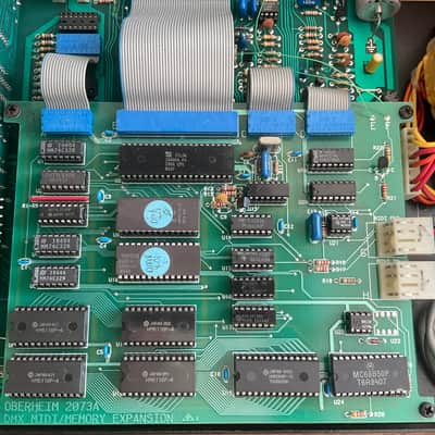 Oberheim DMX 8-Voice Drum Machine 1981 - Blue with Wood Sides image 9