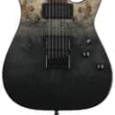 Schecter C-1 Standard Electric Guitar - Black Fade Burst Burl