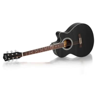 Glarry 40 Inch Cutaway Auditorium Acoustic Guitar - Black image 10