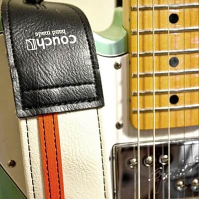 Couch White With Orange Racer X Guitar Strap image 7