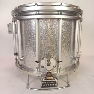 Mapex 12x14"Quantum Silver Sparkle Lacquer Snare Drum Die-Cast+Evans/Remo March image 3