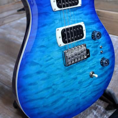 PRS SE Custom 24-08 Quilt 24-Fret Electric Guitar Lake Blue with Gigbag image 8