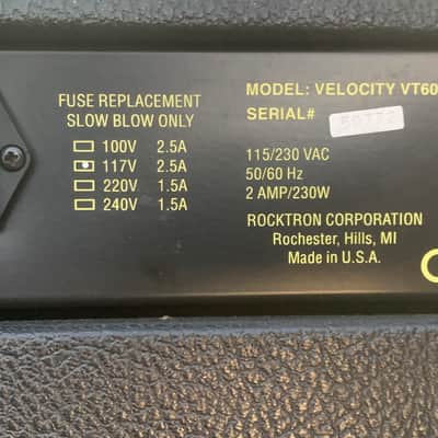 Rocktron Velocity VT60 Combo Amplifier 90's - Black image 10