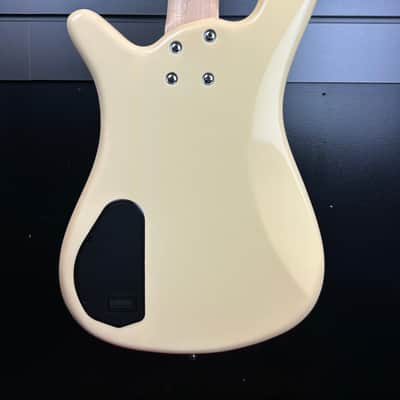 Warwick RB Adam Clayton Signature with EMG Upgrade, in Solid Creme White with Pearloid Pickguard image 4