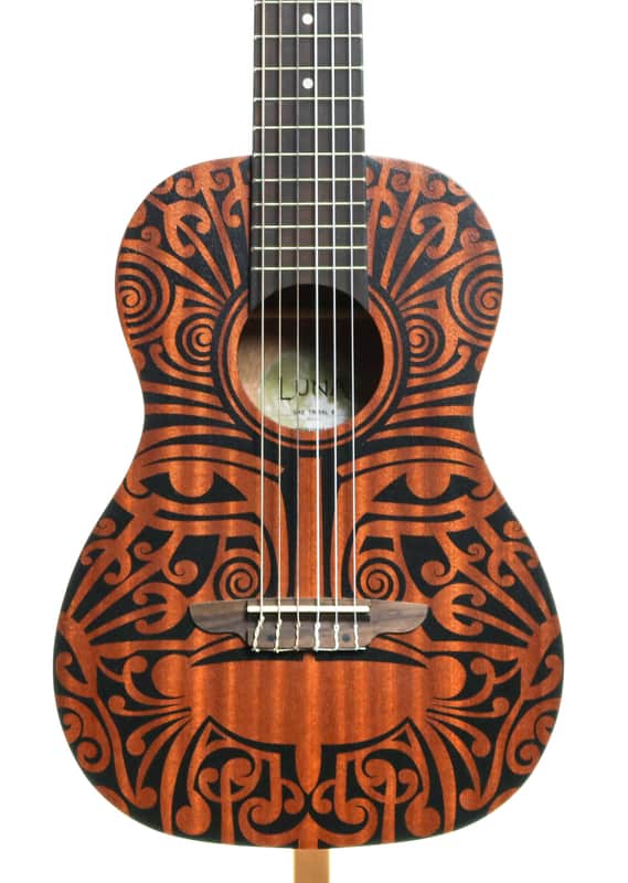 Luna UKETRIBAL6 Tribal 6-String Mahogany Ukulele image 1