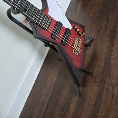 6-String Explorer Bass Oxbloodburst image 4