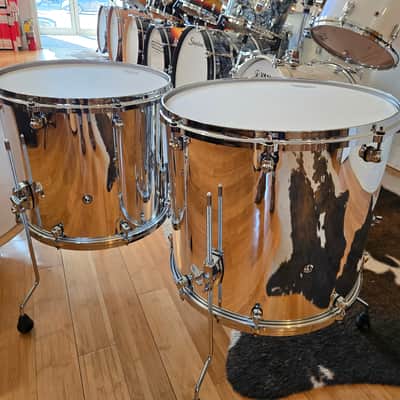 Drum Kits - Pearl Reference One Music City Custom 16x22 8x12 14x16 16x18 (Mirror Chrome) image 11