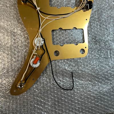 New Gold Aluminum Jazzmaster Electric Guitar Pickguard Pickups Wiring Harness Jazz Master PG image 3