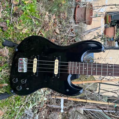 1982 EKO BB 55 Bass - Version 1017 - All Black with Matching Headstock image 1